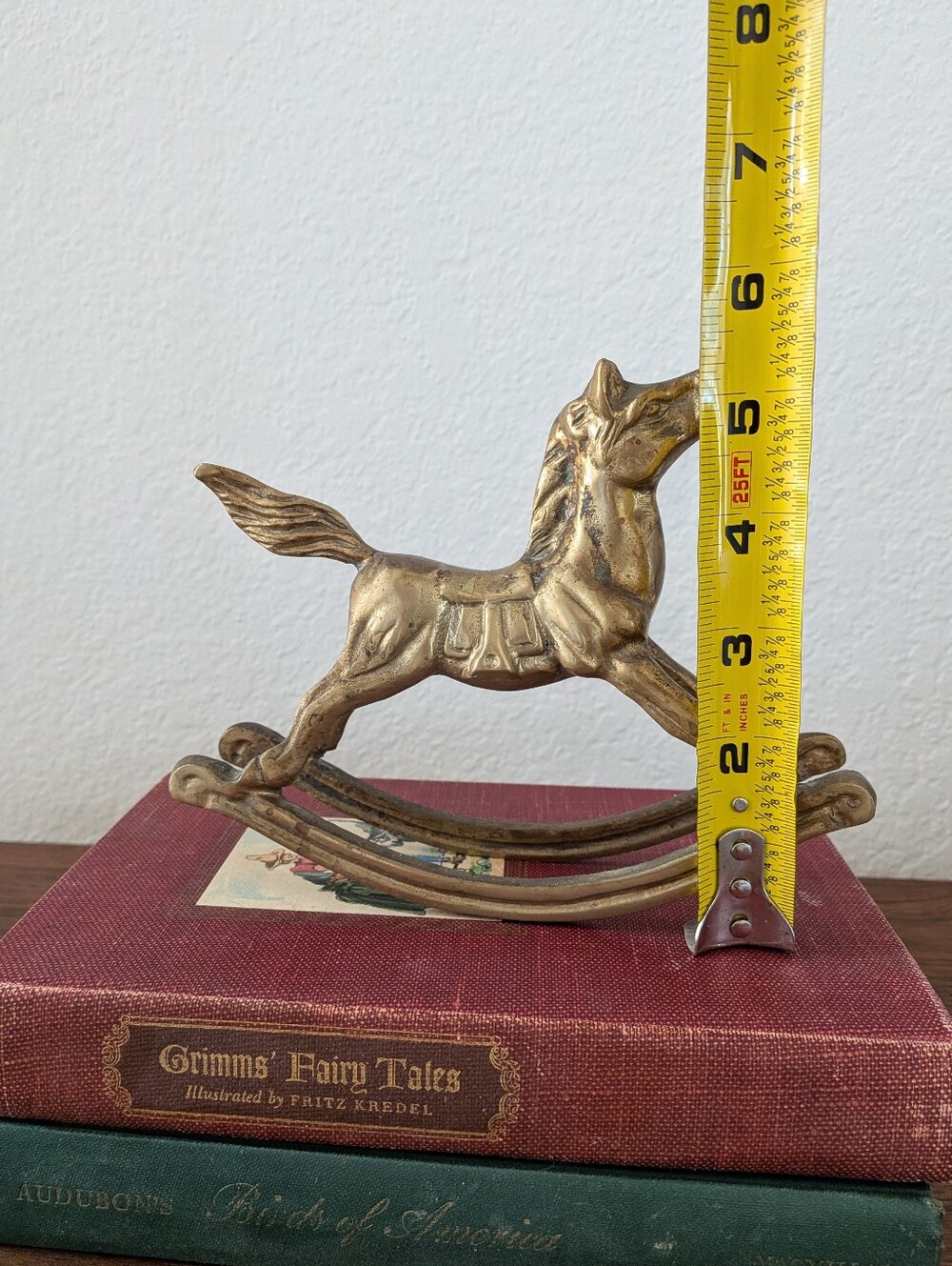 Vintage Solid Brass Rocking Horse Figurine 7x5.25 - Picture 9 of 10